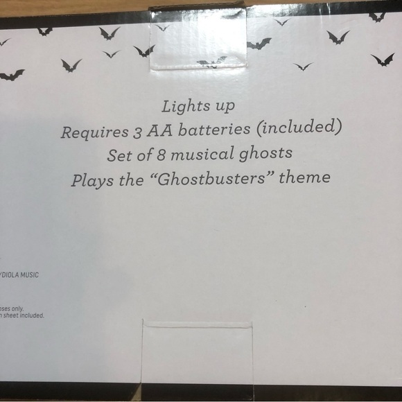 Gemmy Ghost String Lights Plays Ghostbuster Song NEW Battery Operated Halloween - Picture 4 of 6